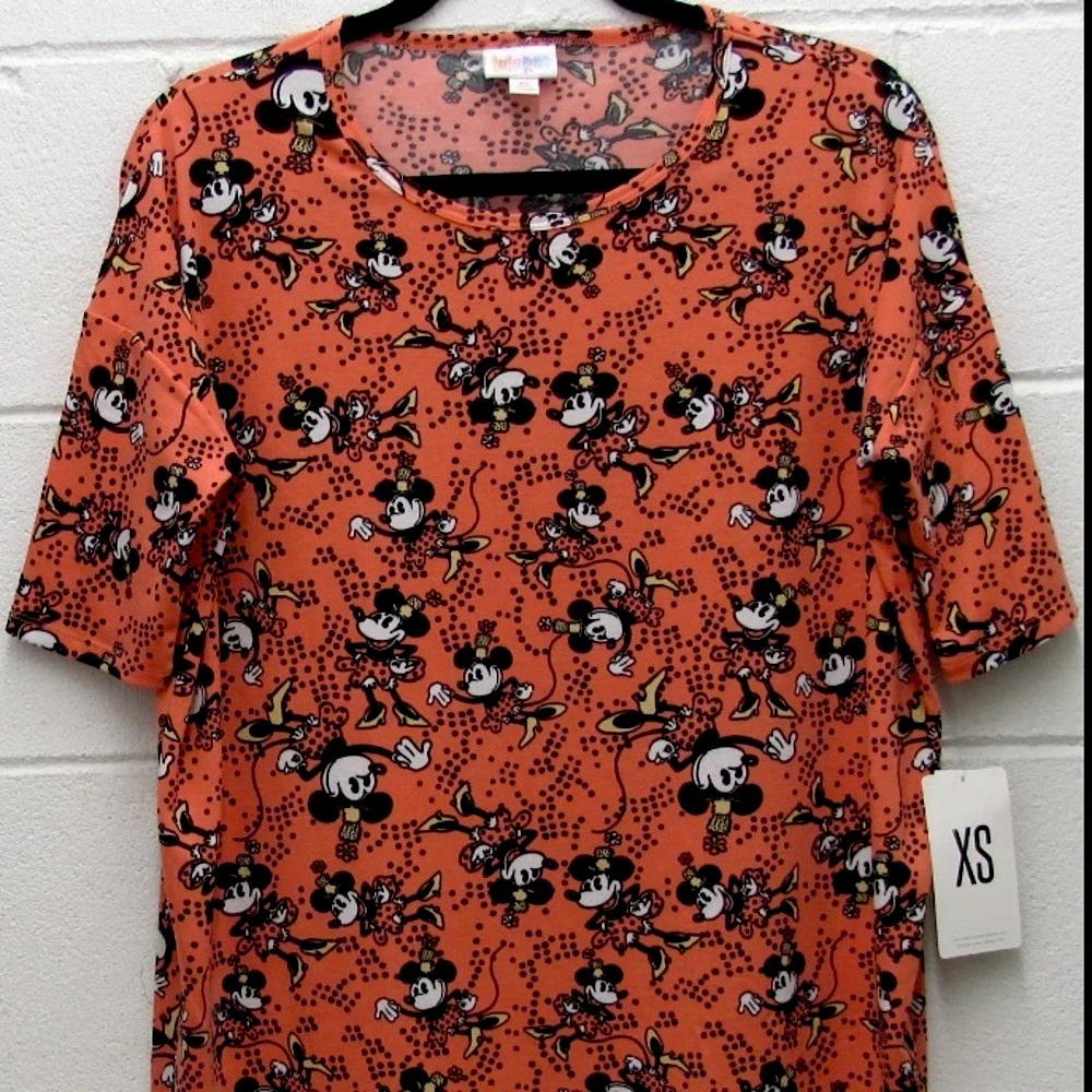 NWT DISNEY Vintage Mickey Minnie MOUSE Lularoe Irma Tee XS